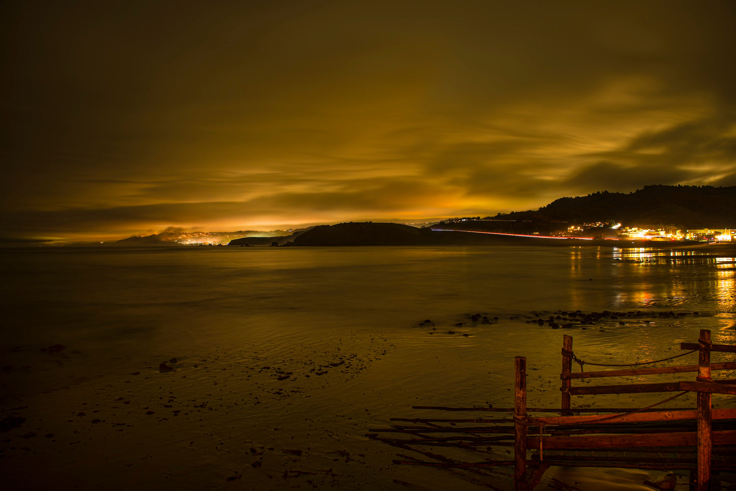 San Francisco Beach at Night