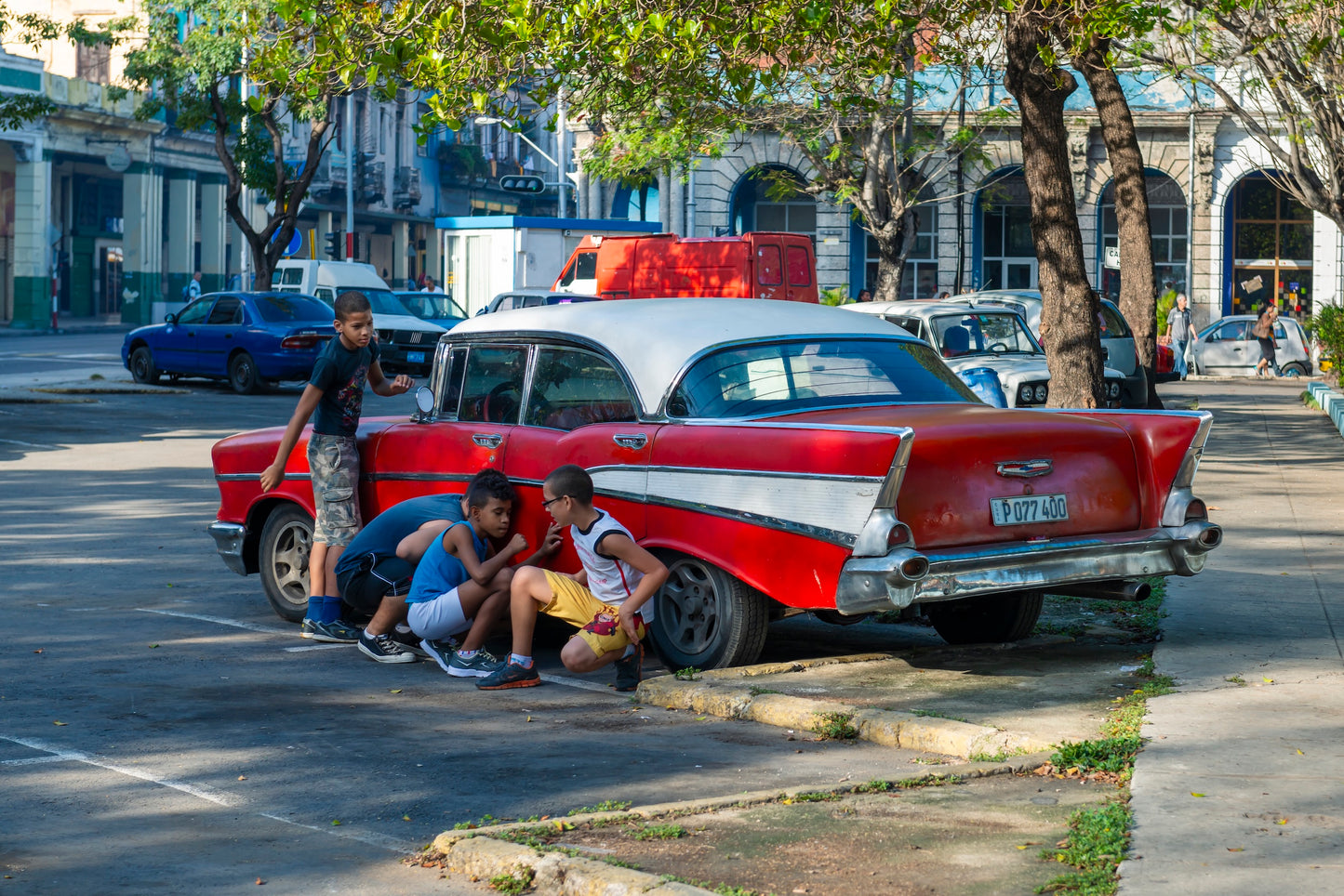 Cuban Kids Playing in Havana's Chinatown