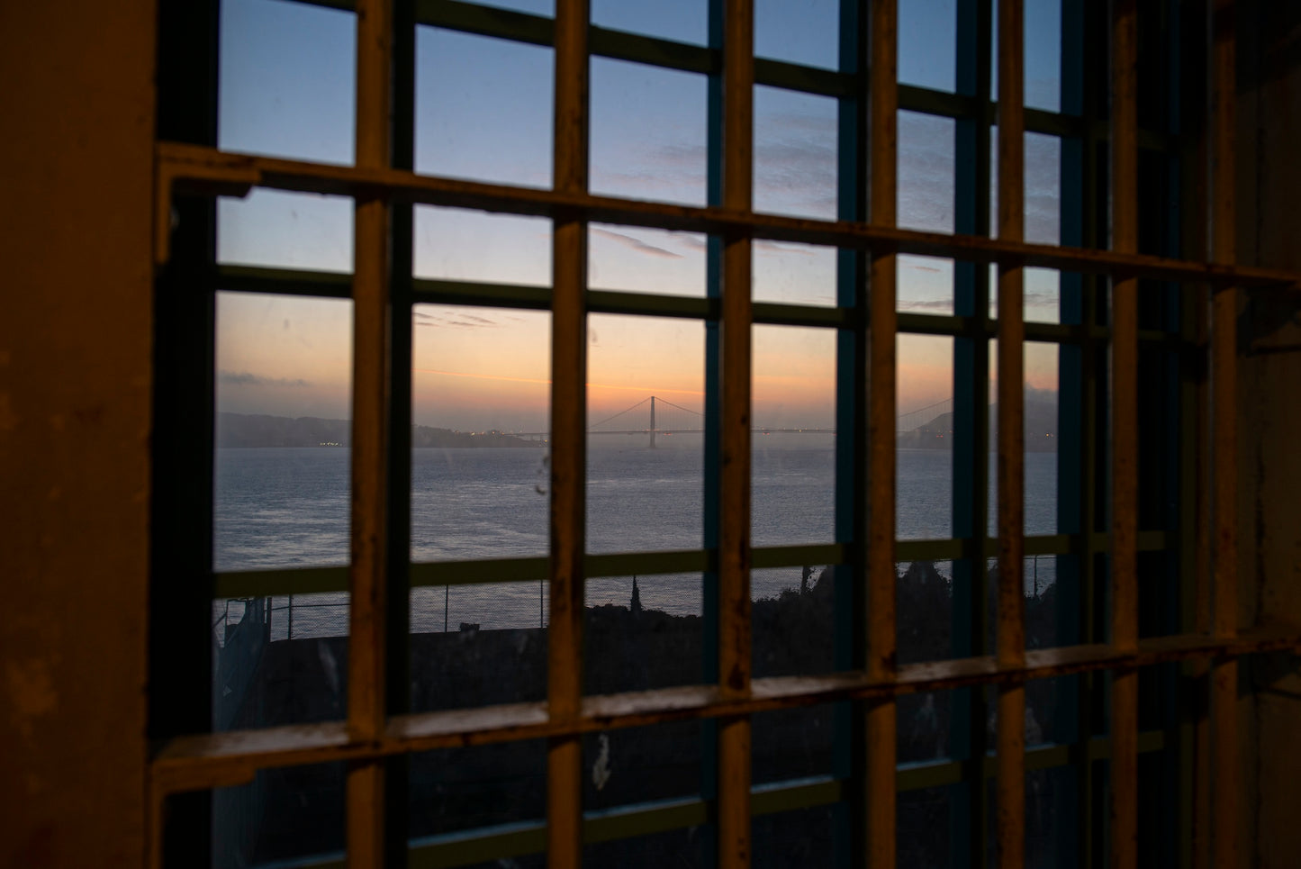 Golden Gate Bridge San Francisco as seen from Alcatraz